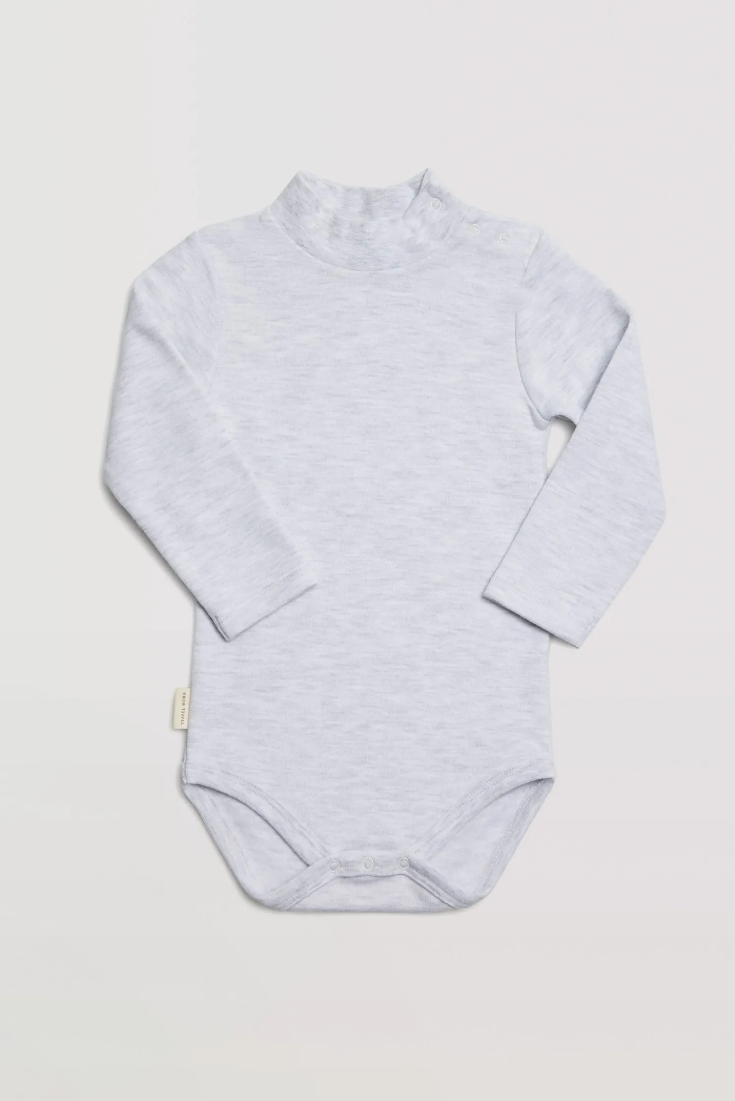 Body bebé básico cuello alto gris