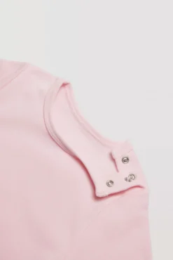 Body bebé básico manga larga rosa