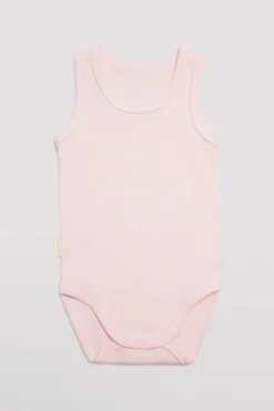 Body bebé básico tirantes anchos rosa