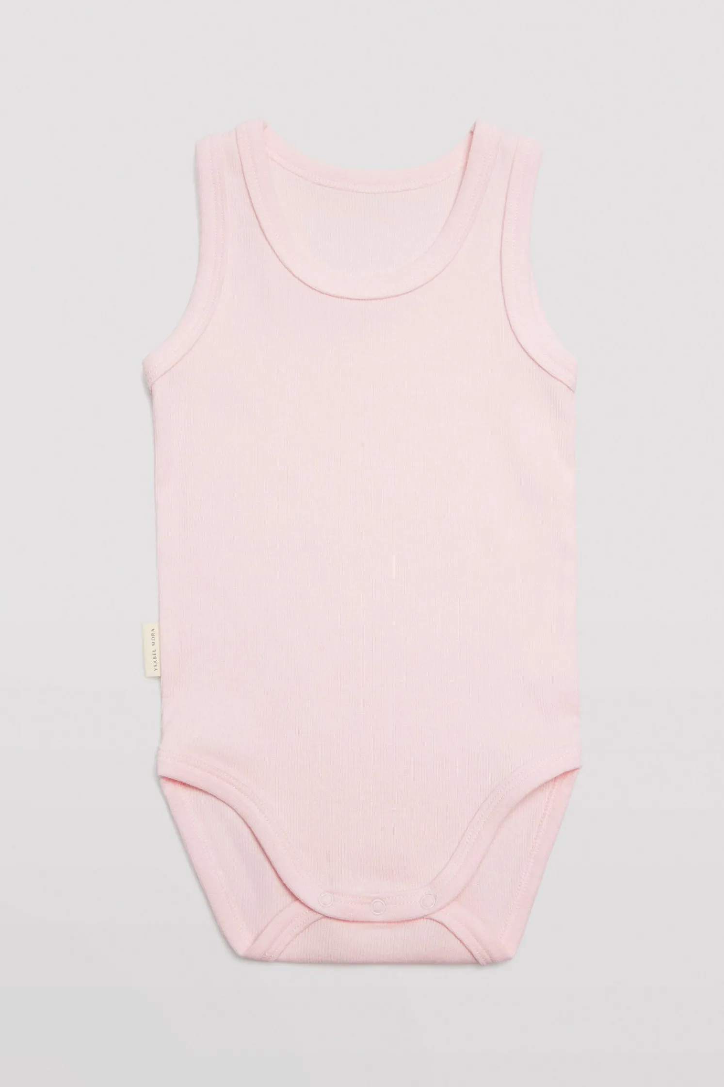 Body bebé básico tirantes anchos rosa