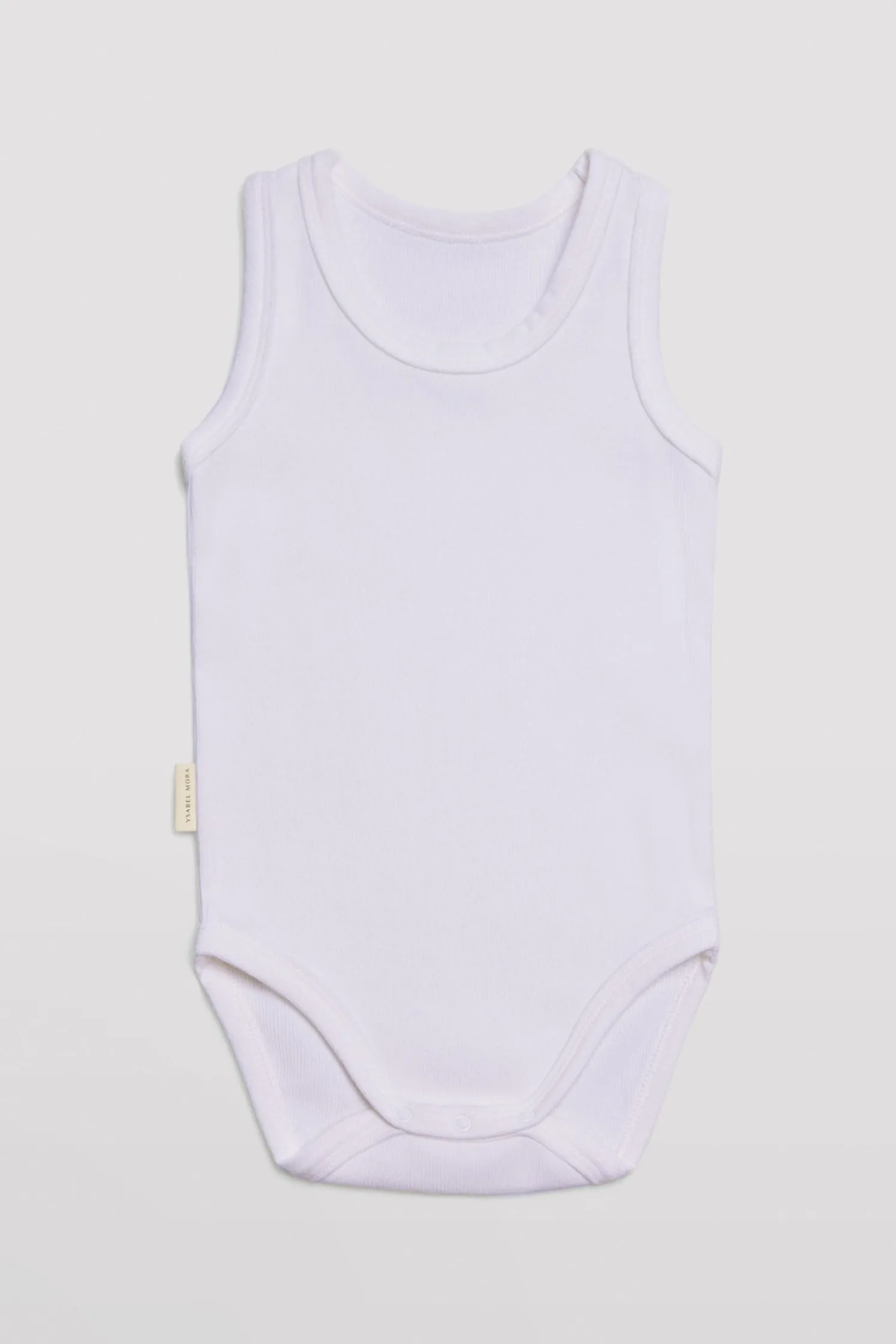 Body bebé básico tirantes anchos blanco