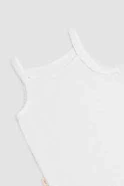 Body bebé básico tirantes finos blanco