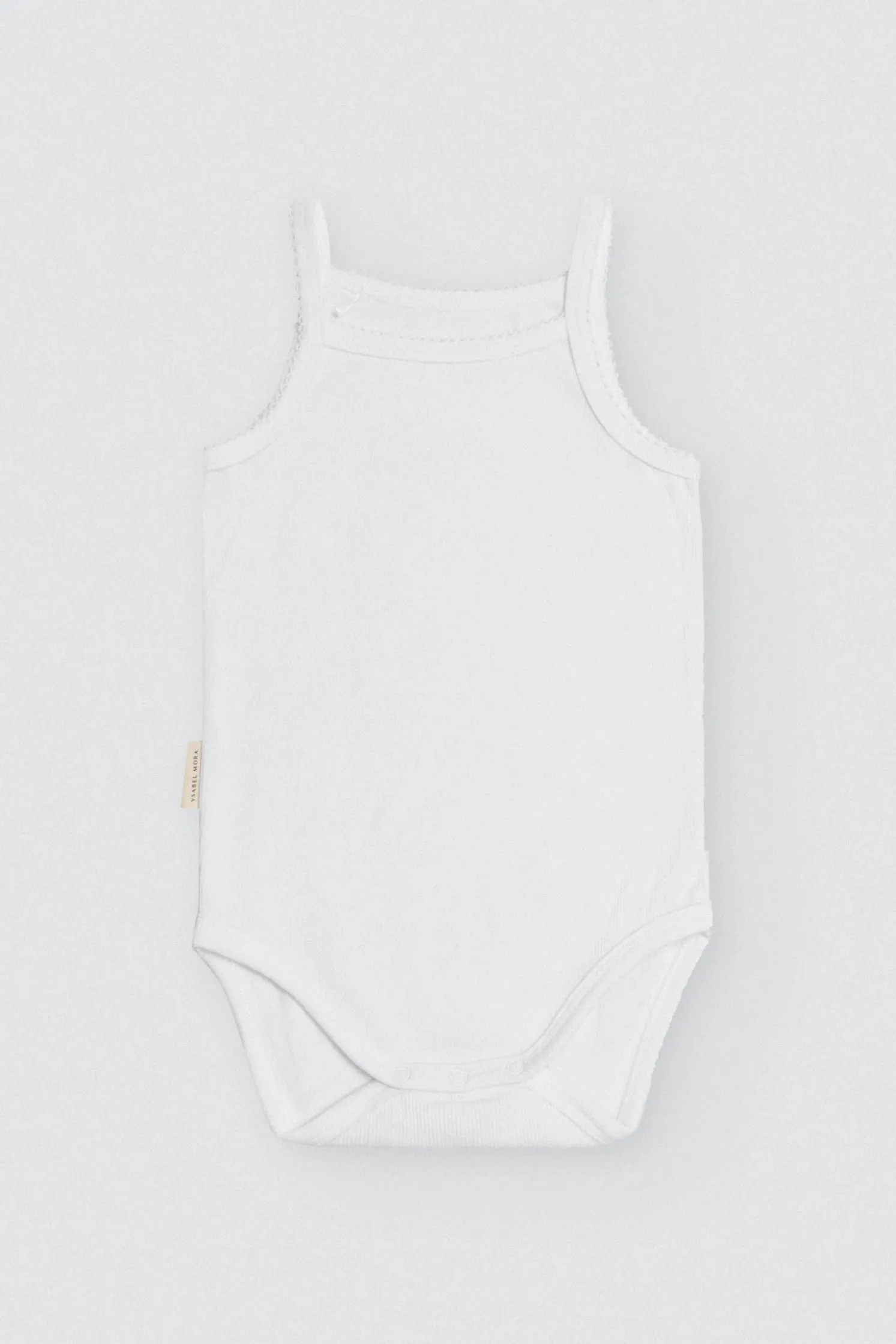Body bebé básico tirantes finos blanco