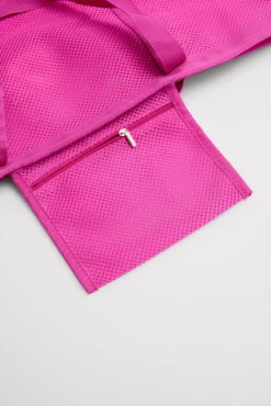 Bolso de playa calado rosa