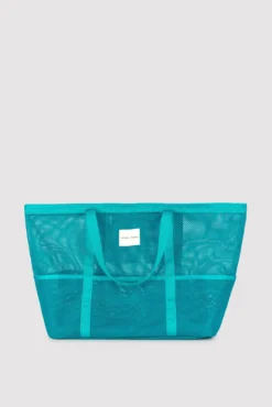 Bolso de playa calado turquesa