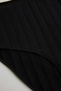 Braga alta canalé negro