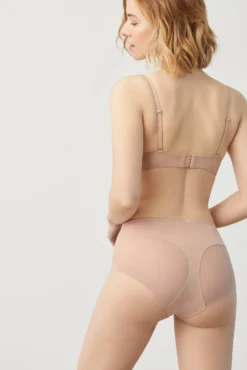 Braga alta de tul nude