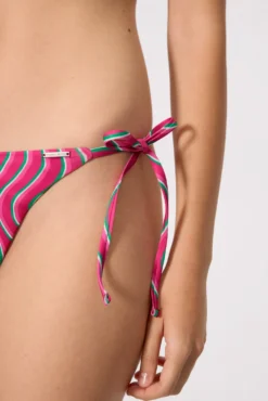 Braga bikini anudada brasileña estampado ondas
