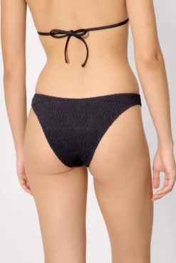 Braga bikini brasileña textura negro