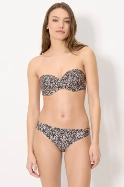 Braga bikini estampada con brillo
