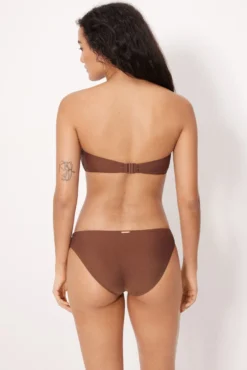 Braga bikini lisa detalle marrón