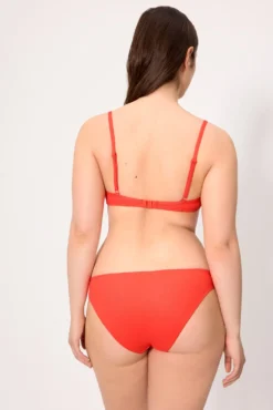 Braga bikini micropiqué coral