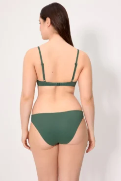 Braga bikini micropiqué verde botella