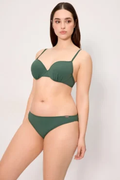 Braga bikini micropiqué verde botella
