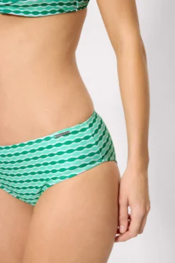 Braga bikini midi estampado geométrico verde