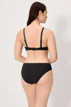 Braga bikini midi micropiqué negro