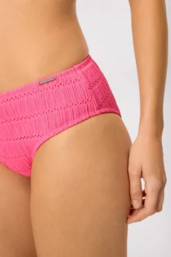 Braga bikini midi textura rosa