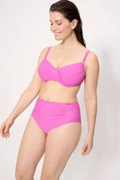 Braga bikini moldeadora alta rosa