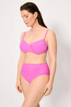 Braga bikini moldeadora alta rosa