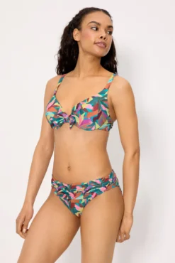 Braga bikini moldeadora midi hojas