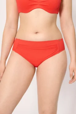 Braga bikini moldeadora midi micropiqué coral