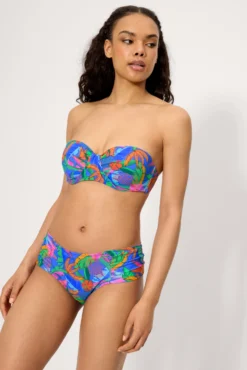 Braga bikini moldeadora midi estampado tropical
