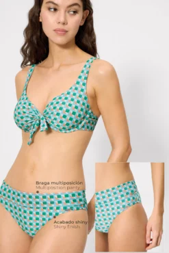 Braga bikini multiposición con brillo