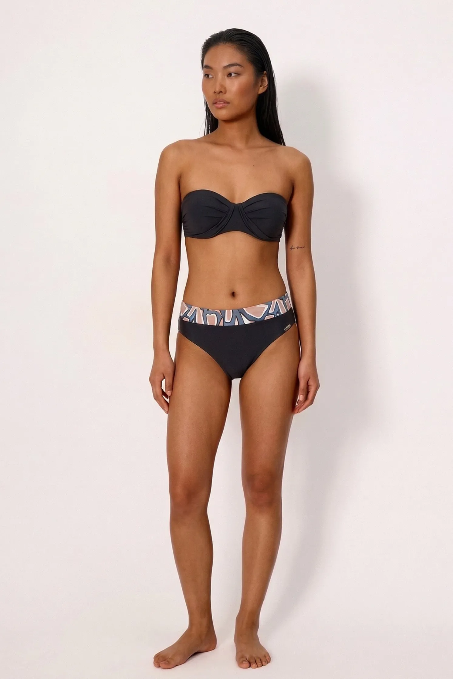 Braga bikini multiposición estampada