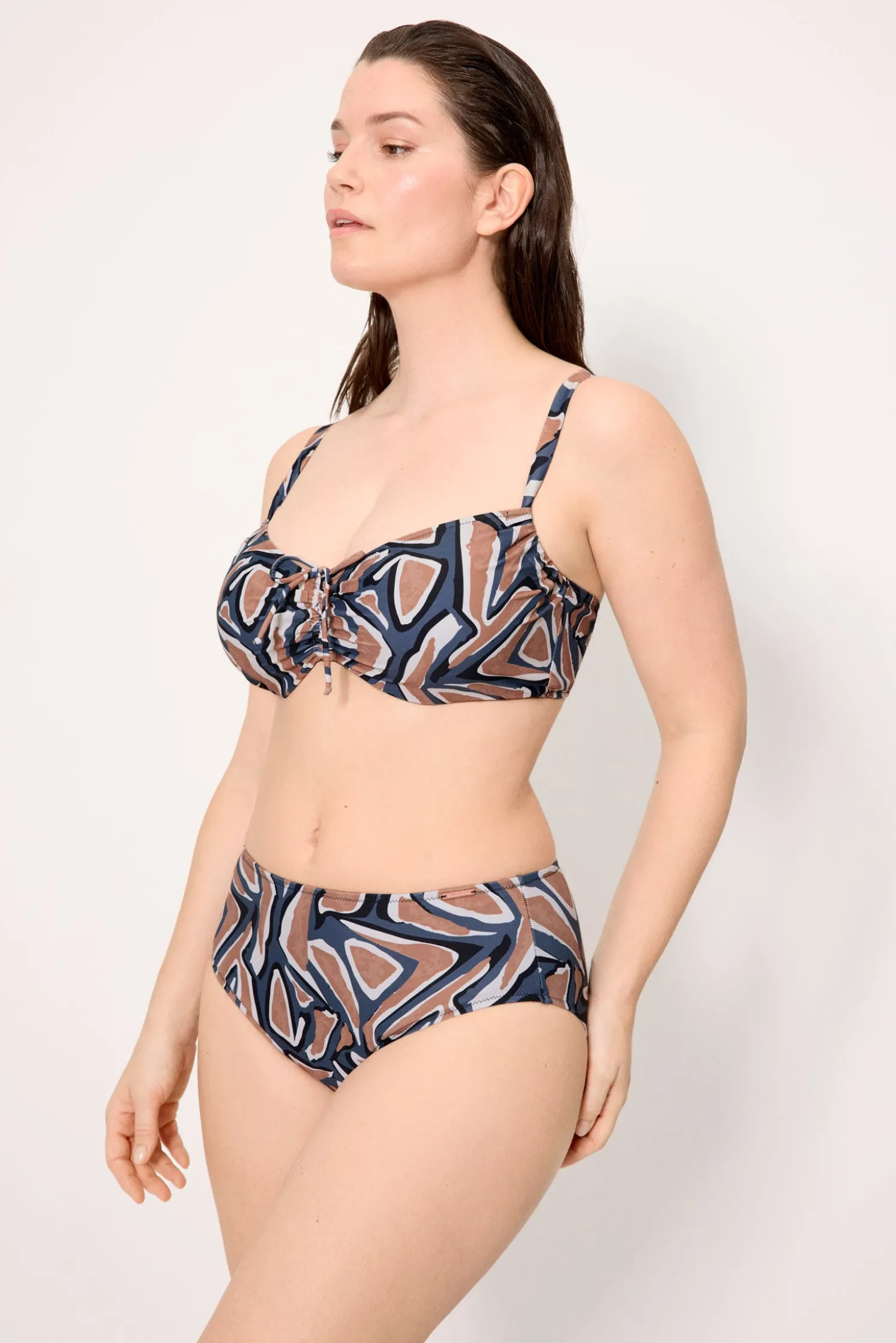 Braga bikini reductora alta estampada