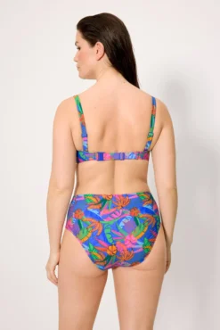 Braga bikini reductora alta estampado tropical