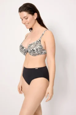 Braga bikini reductora alta micropiqué negro