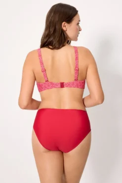 Braga bikini reductora alta rojo