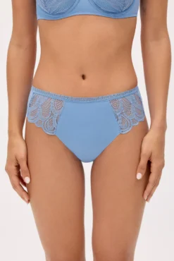 Braga midi con encaje azul
