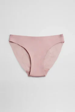 Braga mini invisible con encaje rosa