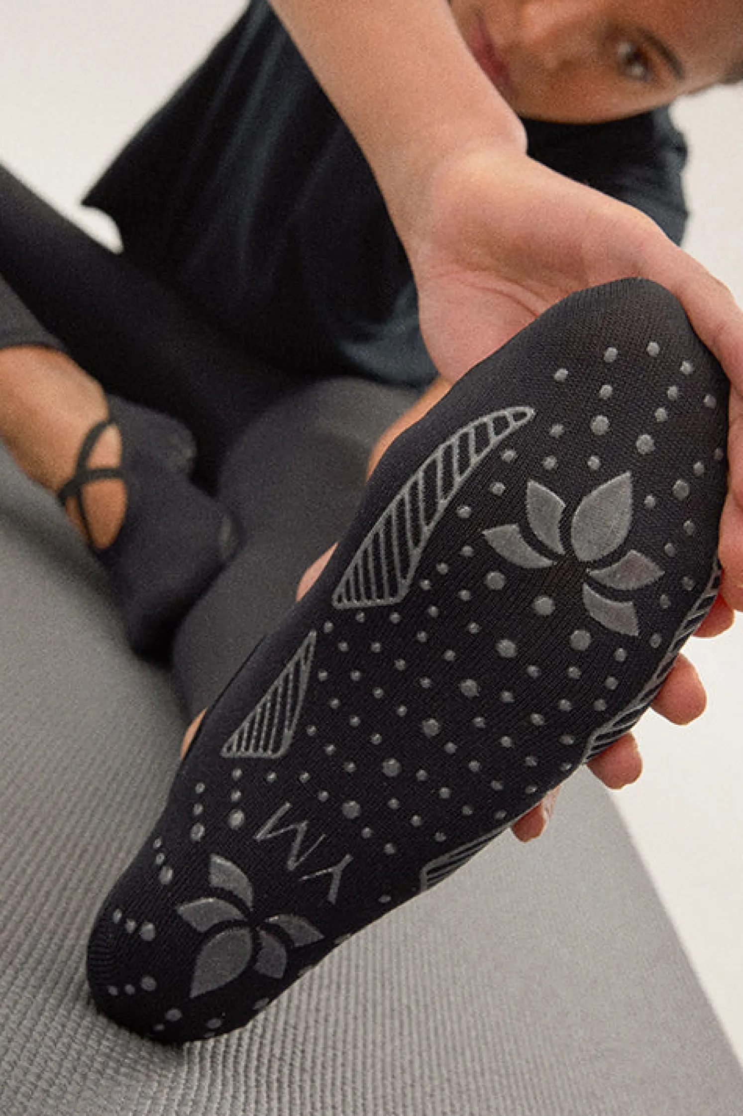 Calcetines antideslizantes para Yoga y Pilates negro