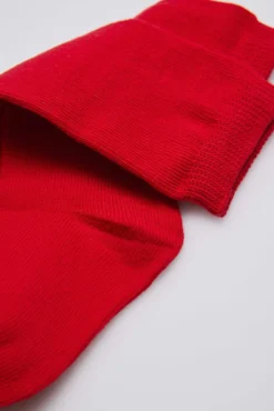 Calcetines bebé largos básicos rojo