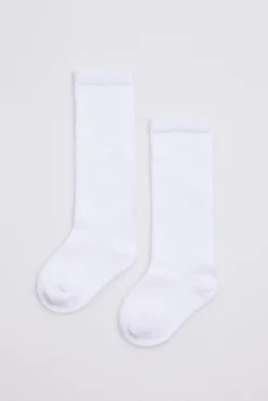 Calcetines bebé largos básicos blanco
