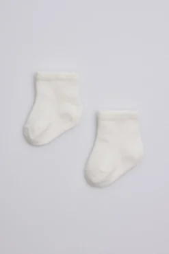 Calcetines básicos recién nacido marfil