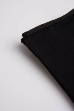 Calcetines básicos sin puño hilo de escocia negro