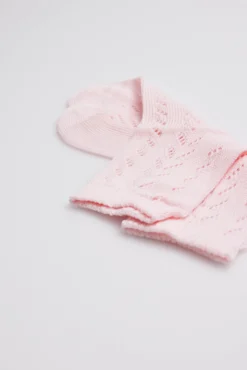 Calcetines calados infantil rosa