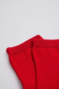 Calcetines clásicos algodón rojo