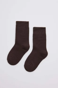 Calcetines infantiles algodón marrón