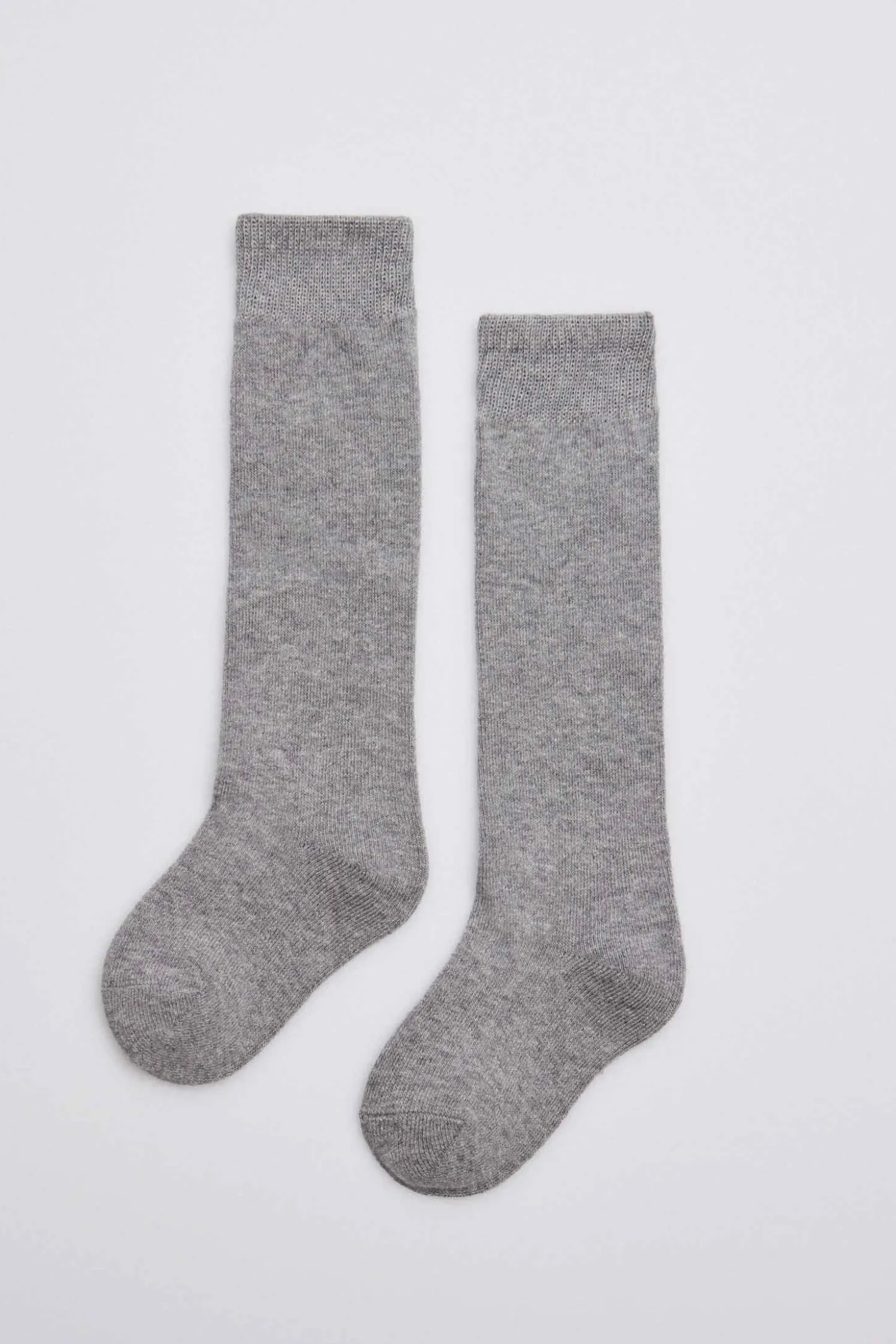Calcetines infantiles largos algodón gris