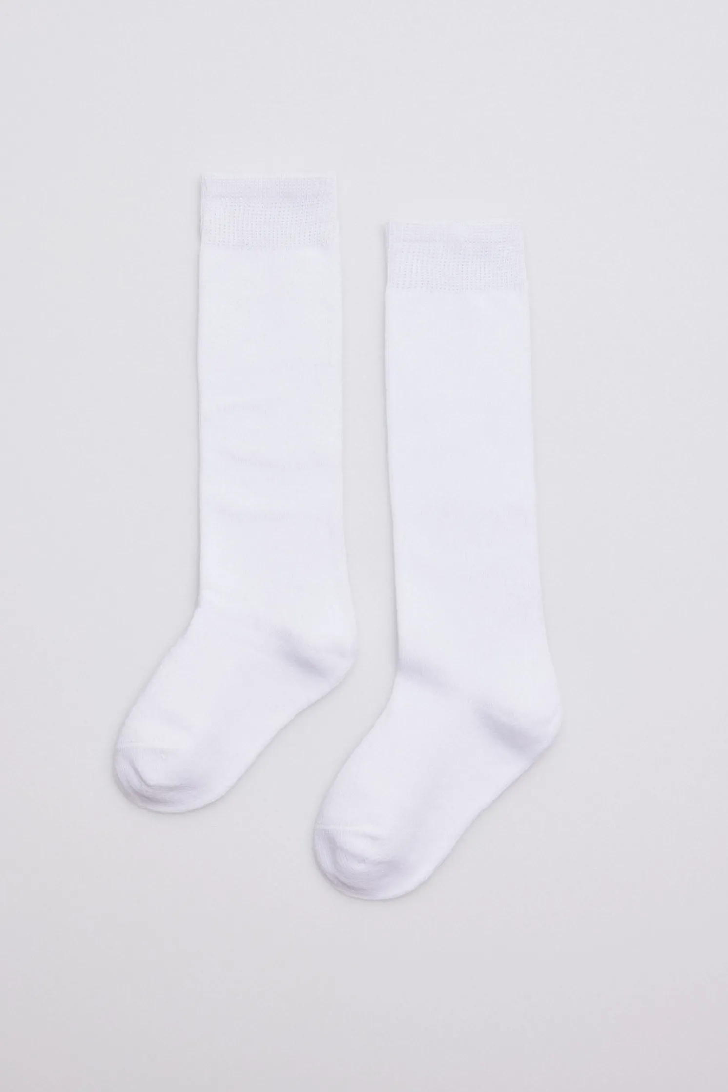 Calcetines infantiles largos algodón blanco