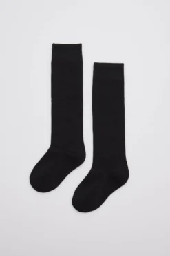 Calcetines infantiles largos algodón negro