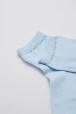 Calcetines perlé infantil celeste