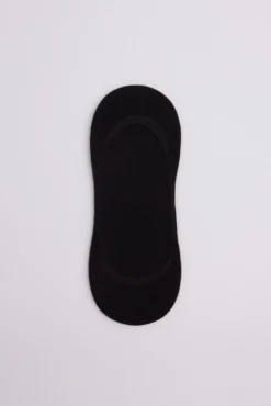 Calcetines pinkies invisibles algodón negro