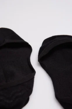 Calcetines pinky abiertos invisibles bambú negro