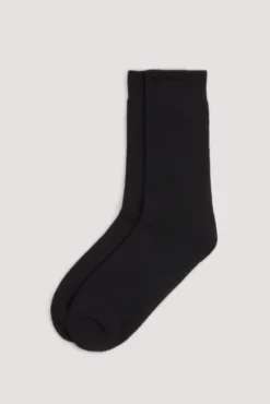 Calcetines térmicos con rizo negro