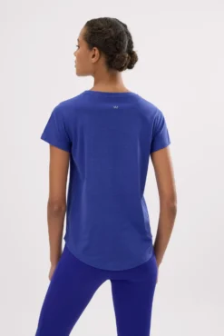 Camiseta algodón básica estilo deportivo azul
